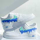 Blue Green Drip Custom Air Force 1-shecustomize