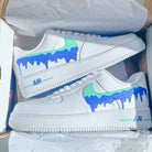 Blue Green Drip Custom Air Force 1-shecustomize