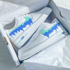 Blue Green Drip Custom Air Force 1-shecustomize