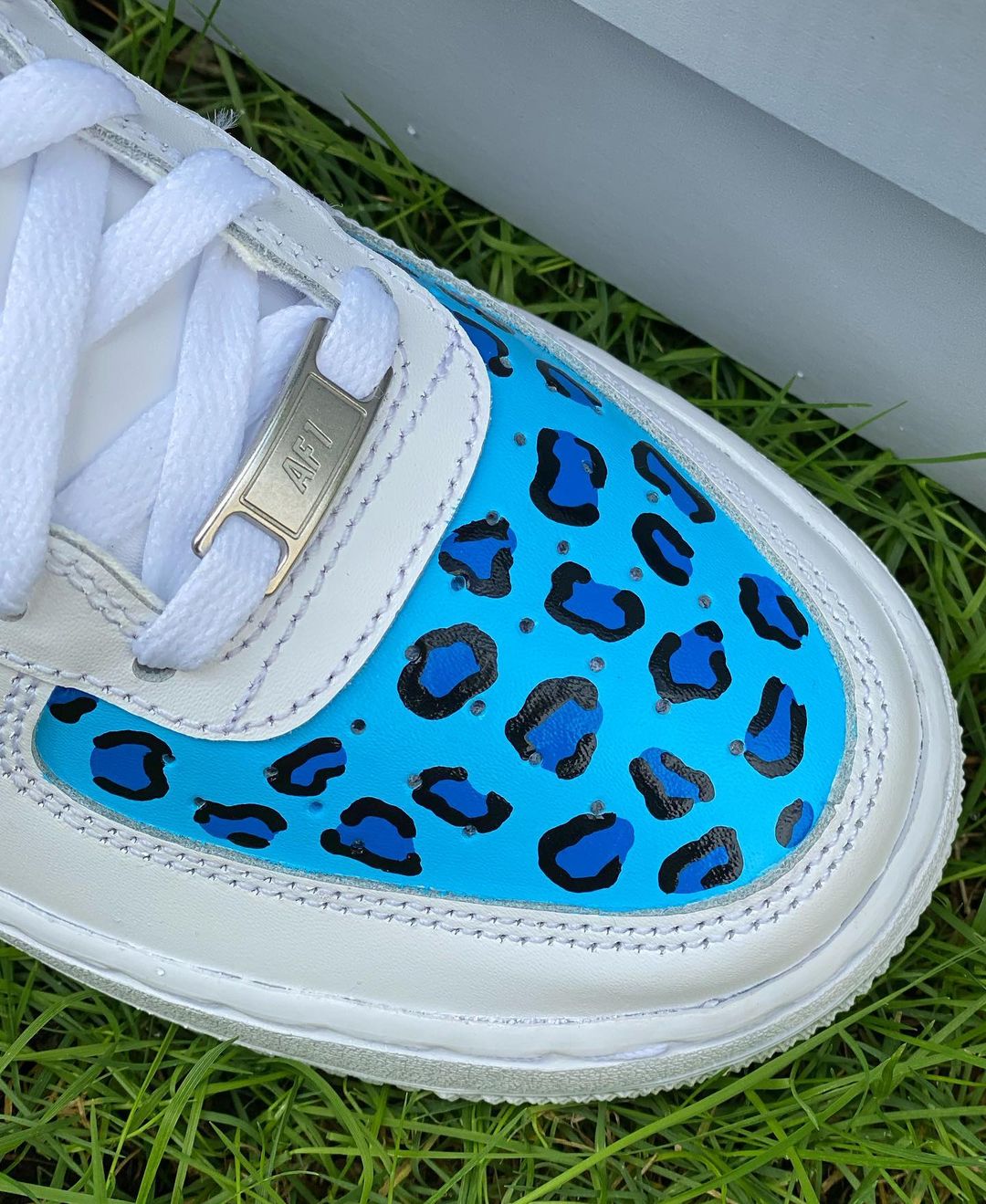 Blue Leopard Custom AF1’s-shecustomize