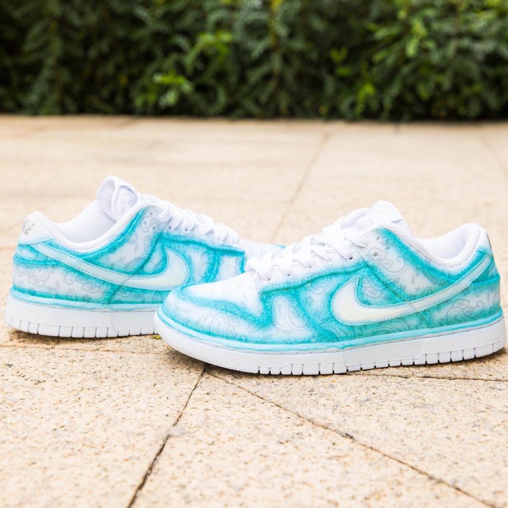 Blue Paisley Nike Dunk Custom Shoes Sneakers-shecustomize
