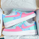 Blue Pink Green Custom Air Force 1-shecustomize