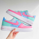 Blue Pink Green Custom Air Force 1-shecustomize