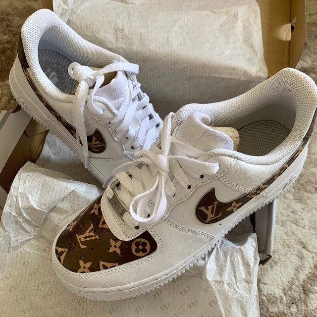 Brown Custom Air Force 1’s-shecustomize