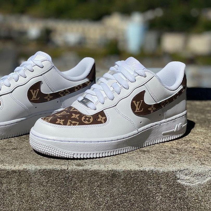 Brown Custom Air Force 1’s-shecustomize