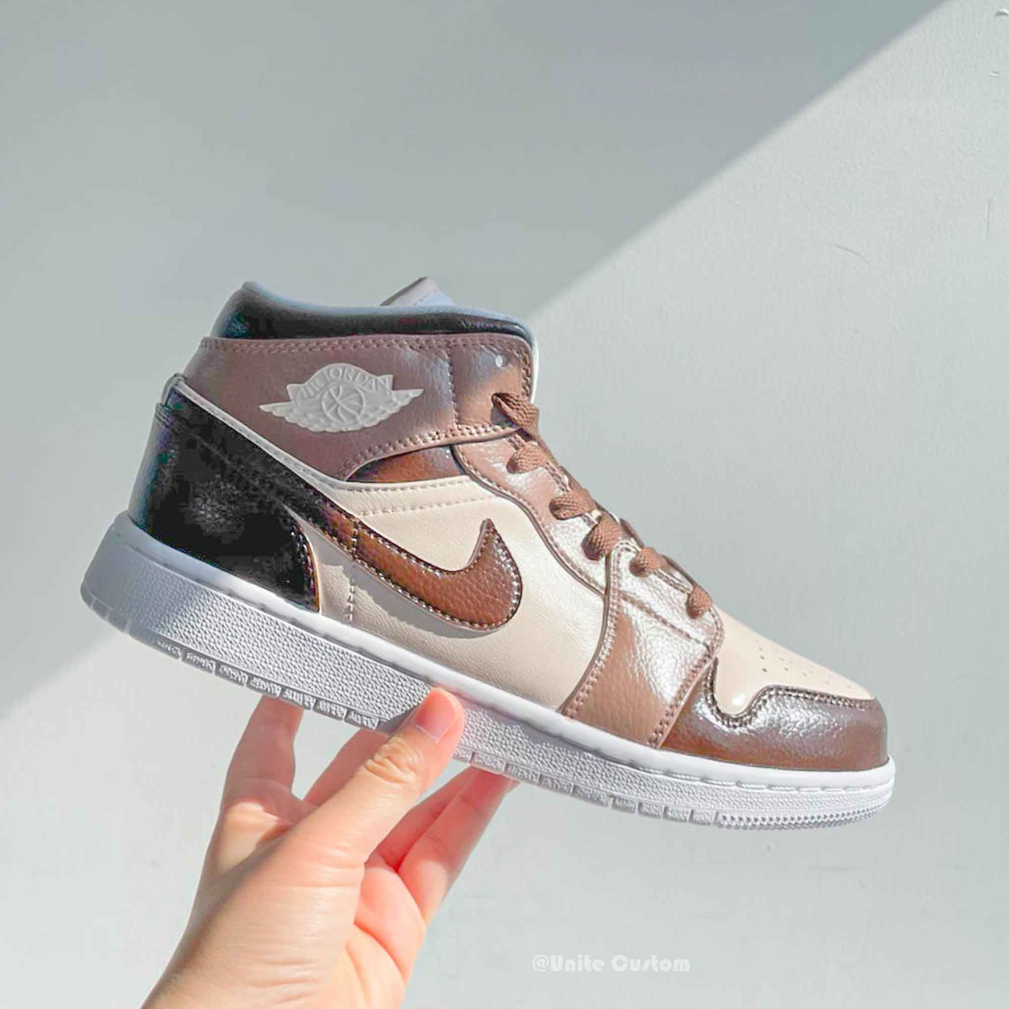 Brown Custom Air Jordan 1-shecustomize
