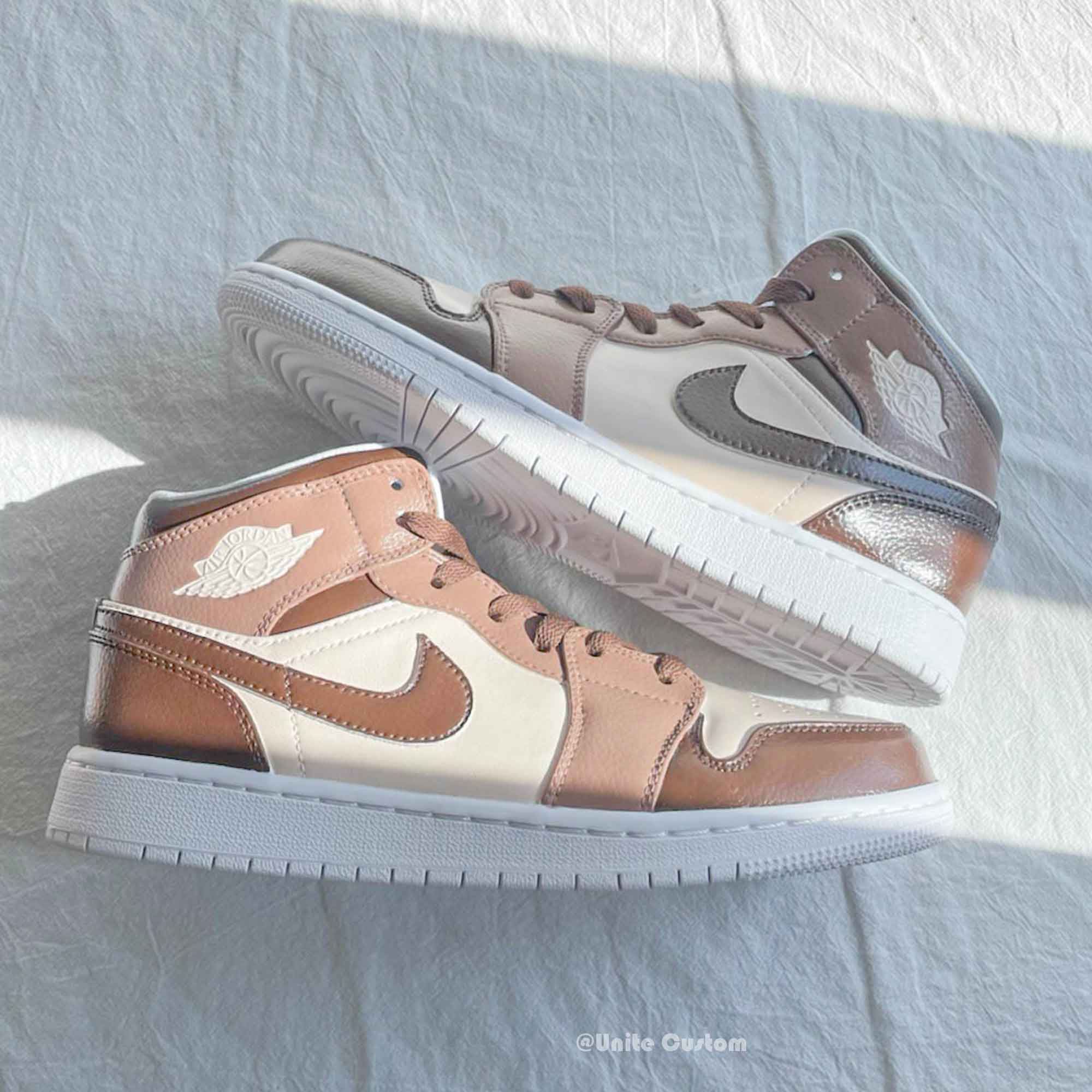 Brown Custom Air Jordan 1-shecustomize