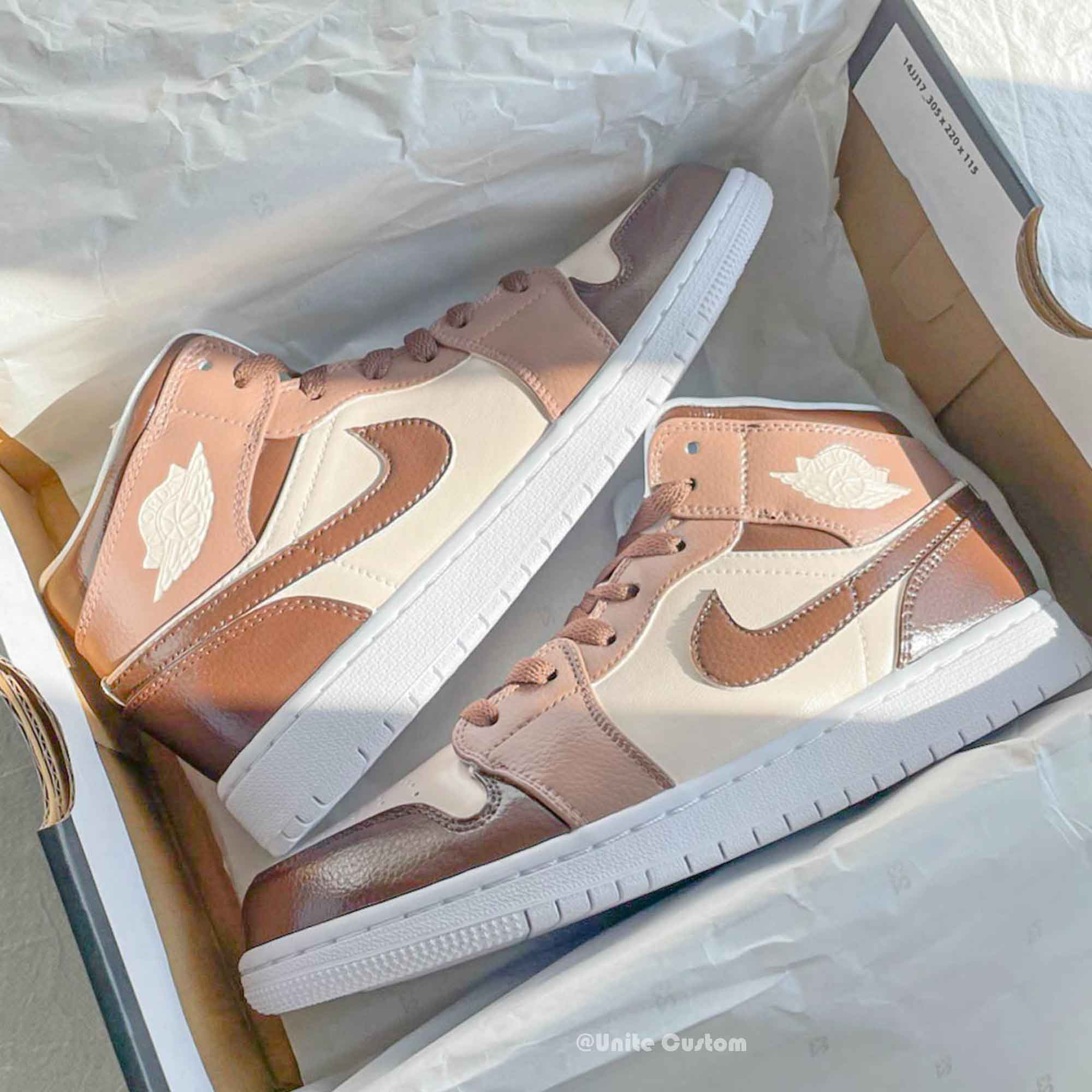 Brown Custom Air Jordan 1-shecustomize