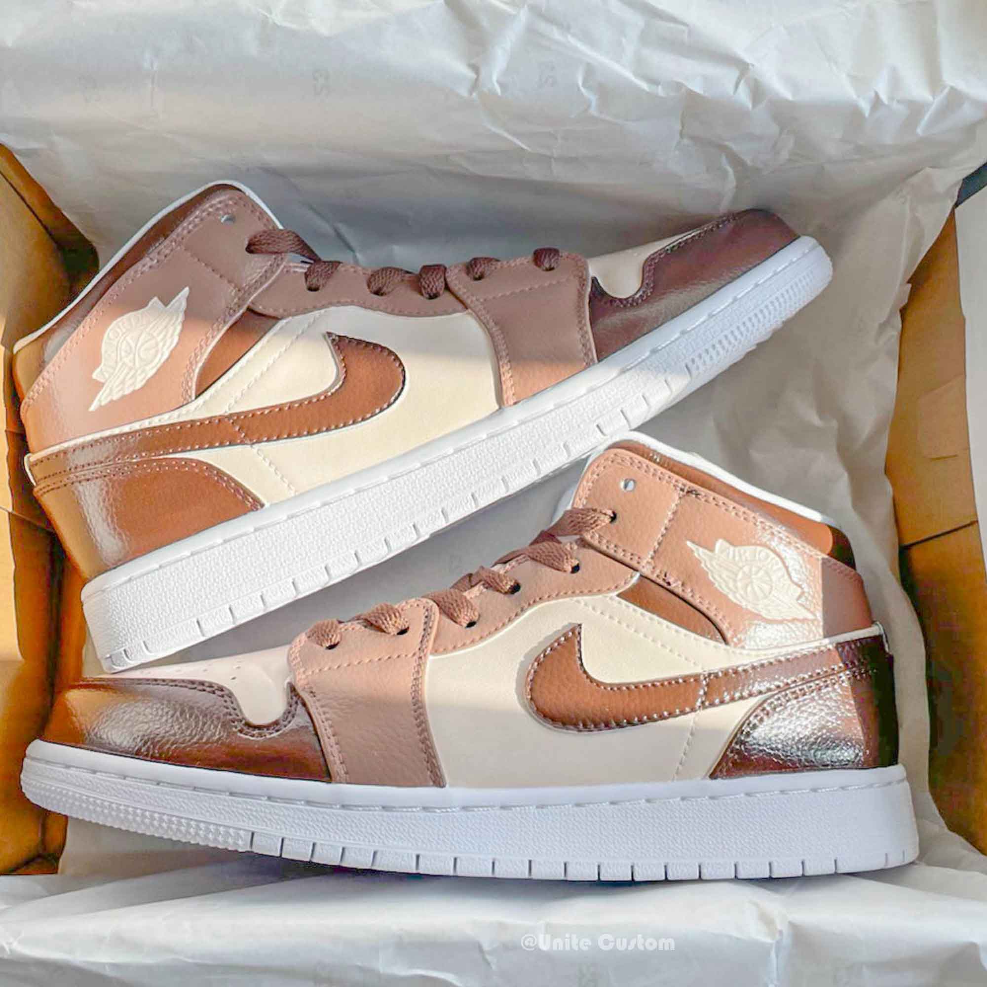 Brown Custom Air Jordan 1-shecustomize