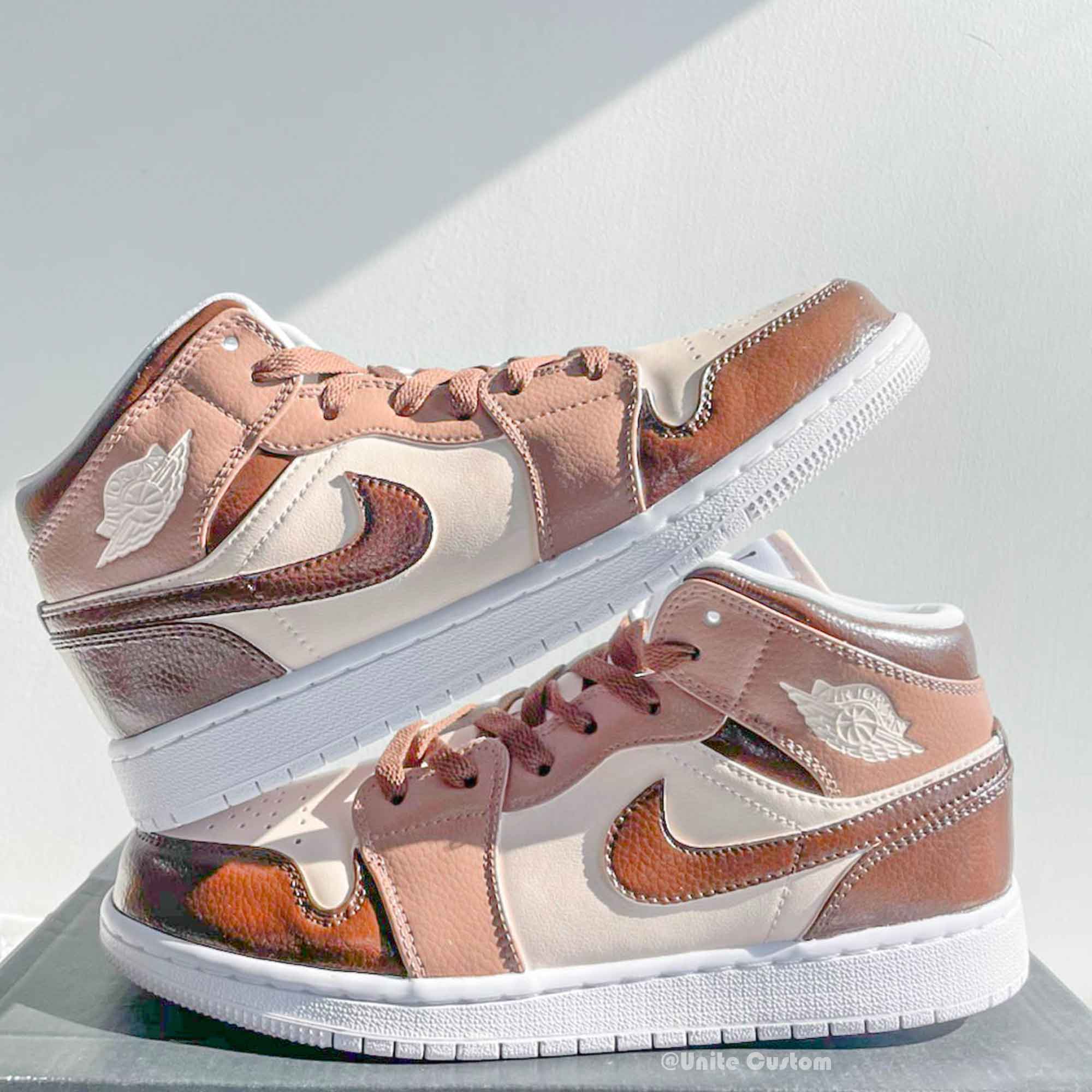 Brown Custom Air Jordan 1-shecustomize