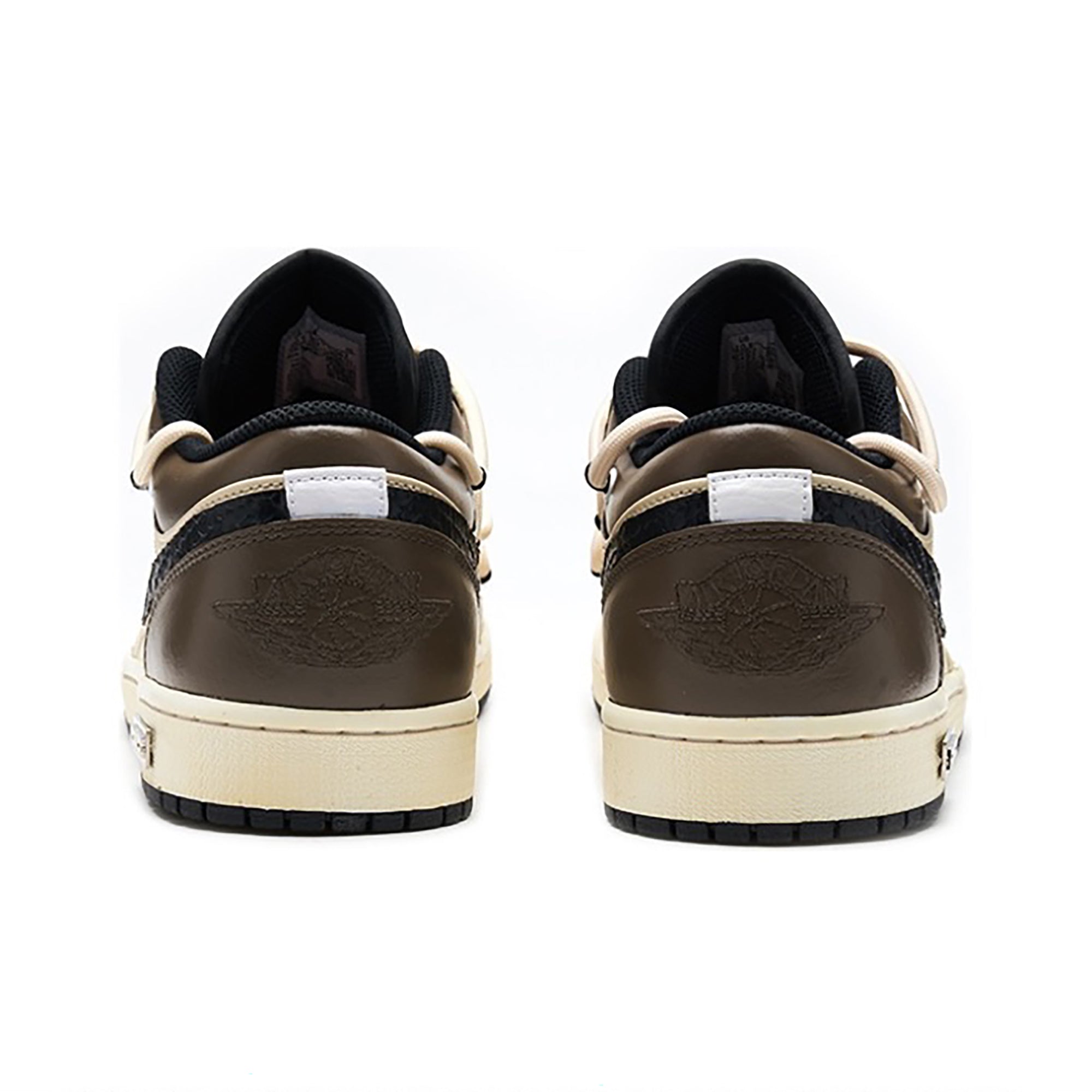 Brown White Custom Air Jordan 1-shecustomize