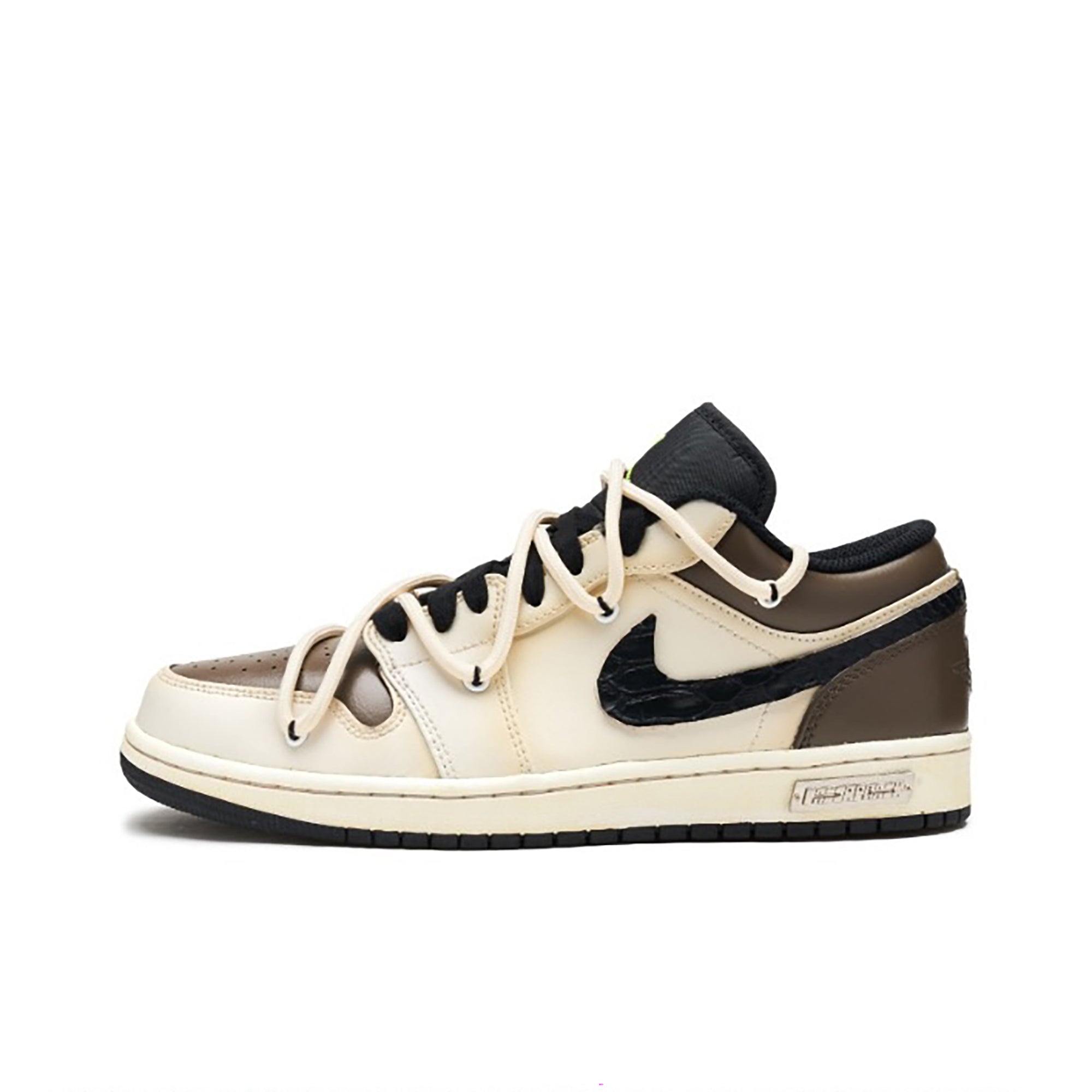 Brown White Custom Air Jordan 1-shecustomize