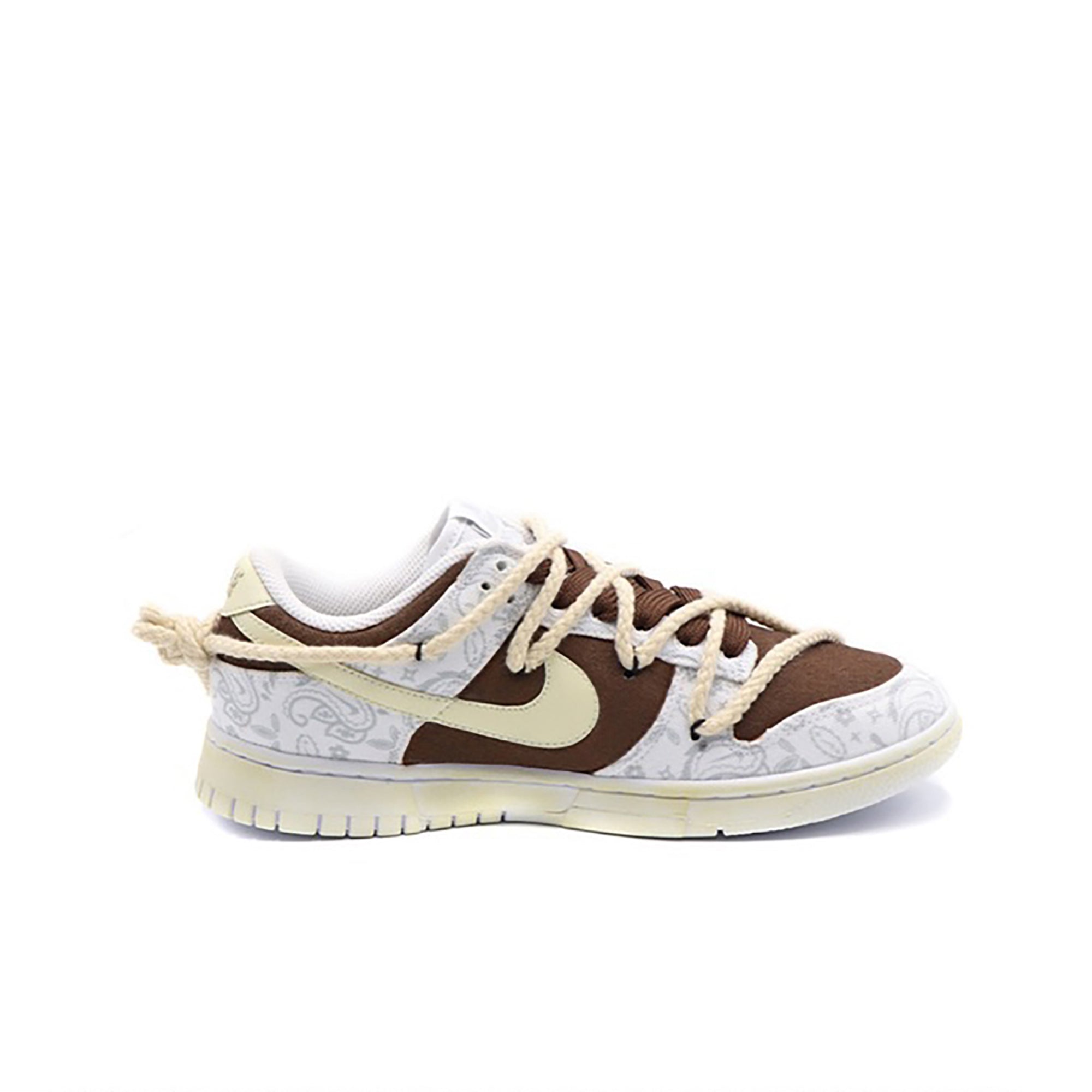 Brown White Paisley Custom Nike Dunk-shecustomize