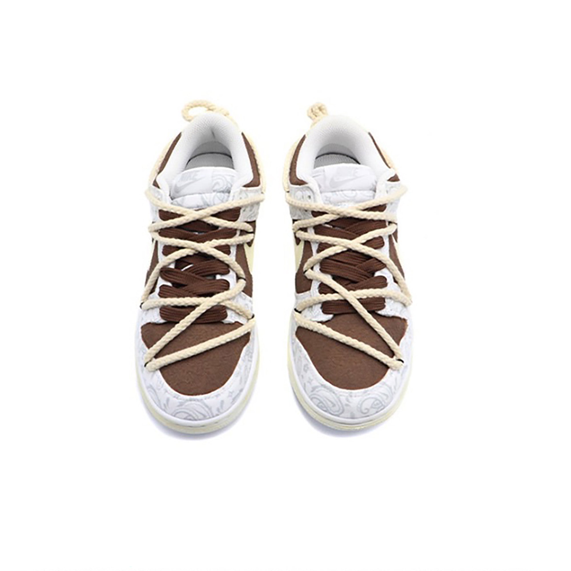 Brown White Paisley Custom Nike Dunk-shecustomize