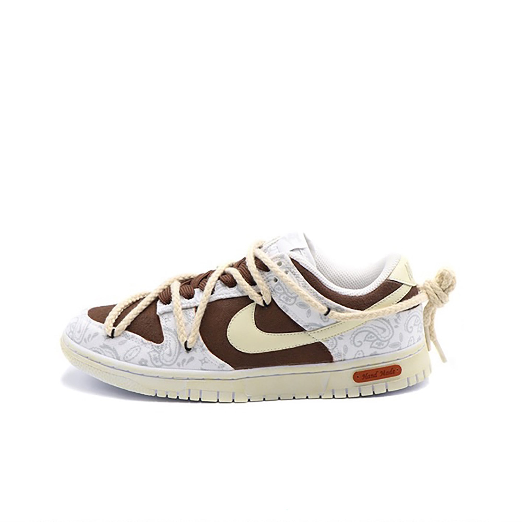 Brown White Paisley Custom Nike Dunk-shecustomize