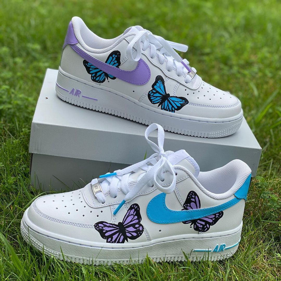 Butterfly Custom Air Force 1βs π¦-shecustomize