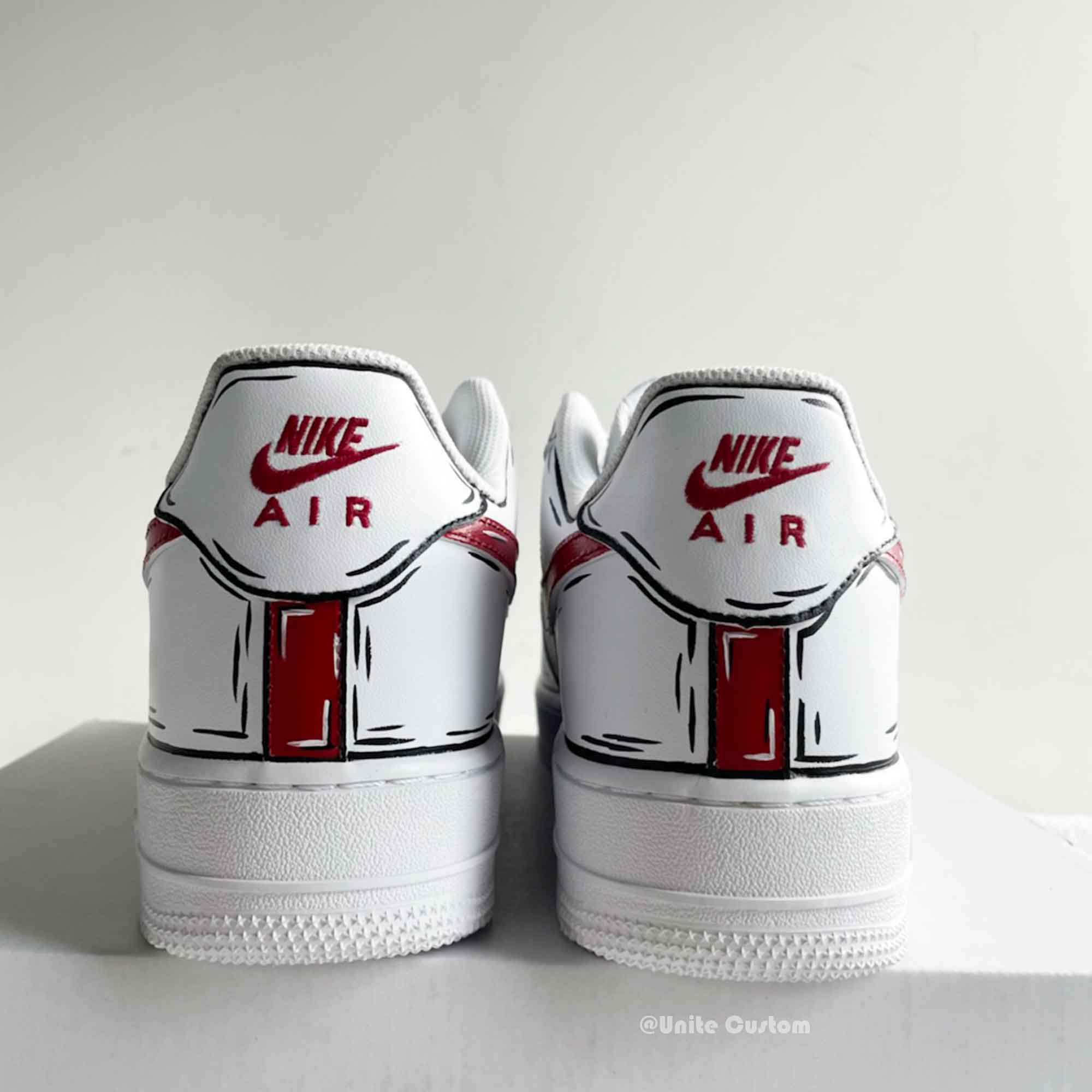 Cartoon Red Custom Air Force 1-shecustomize