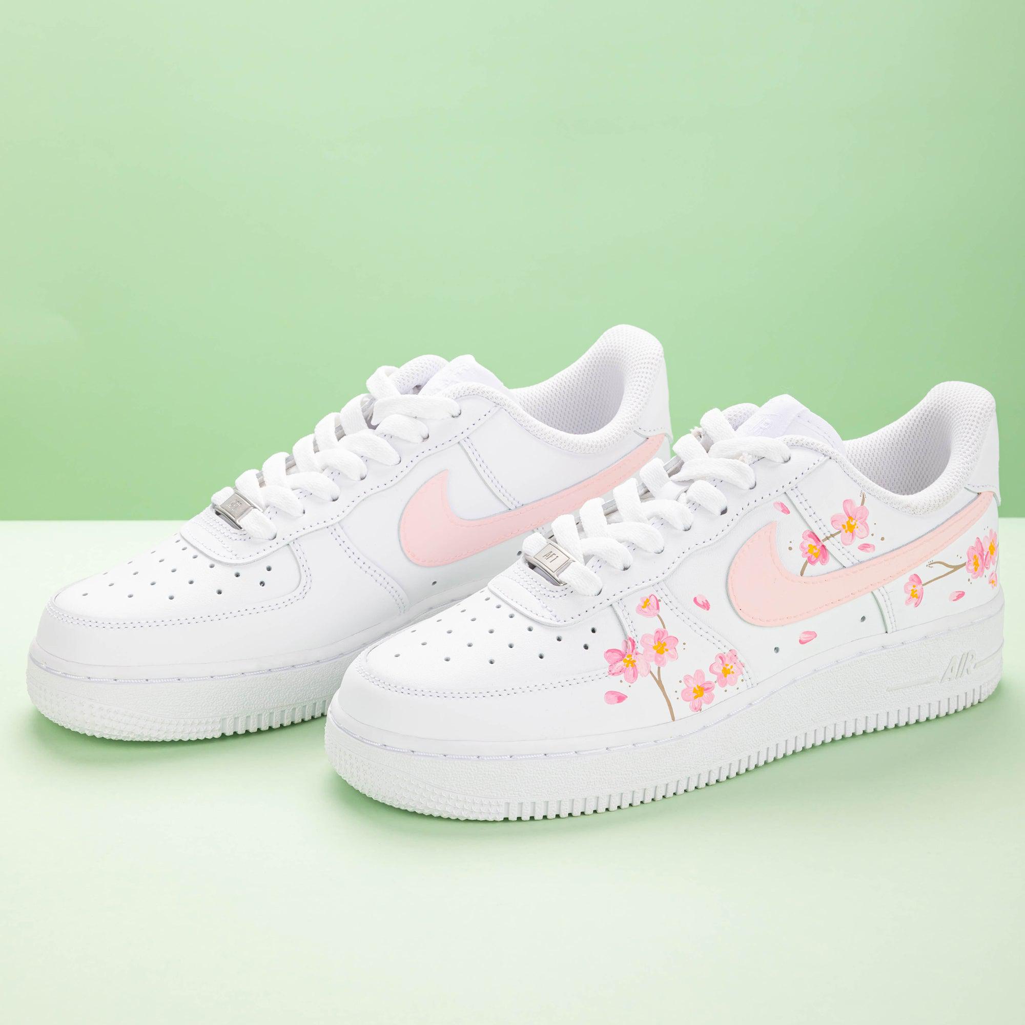 Cherry Blossoms Flower Air Force 1s Custom Shoes Sneakers-shecustomize