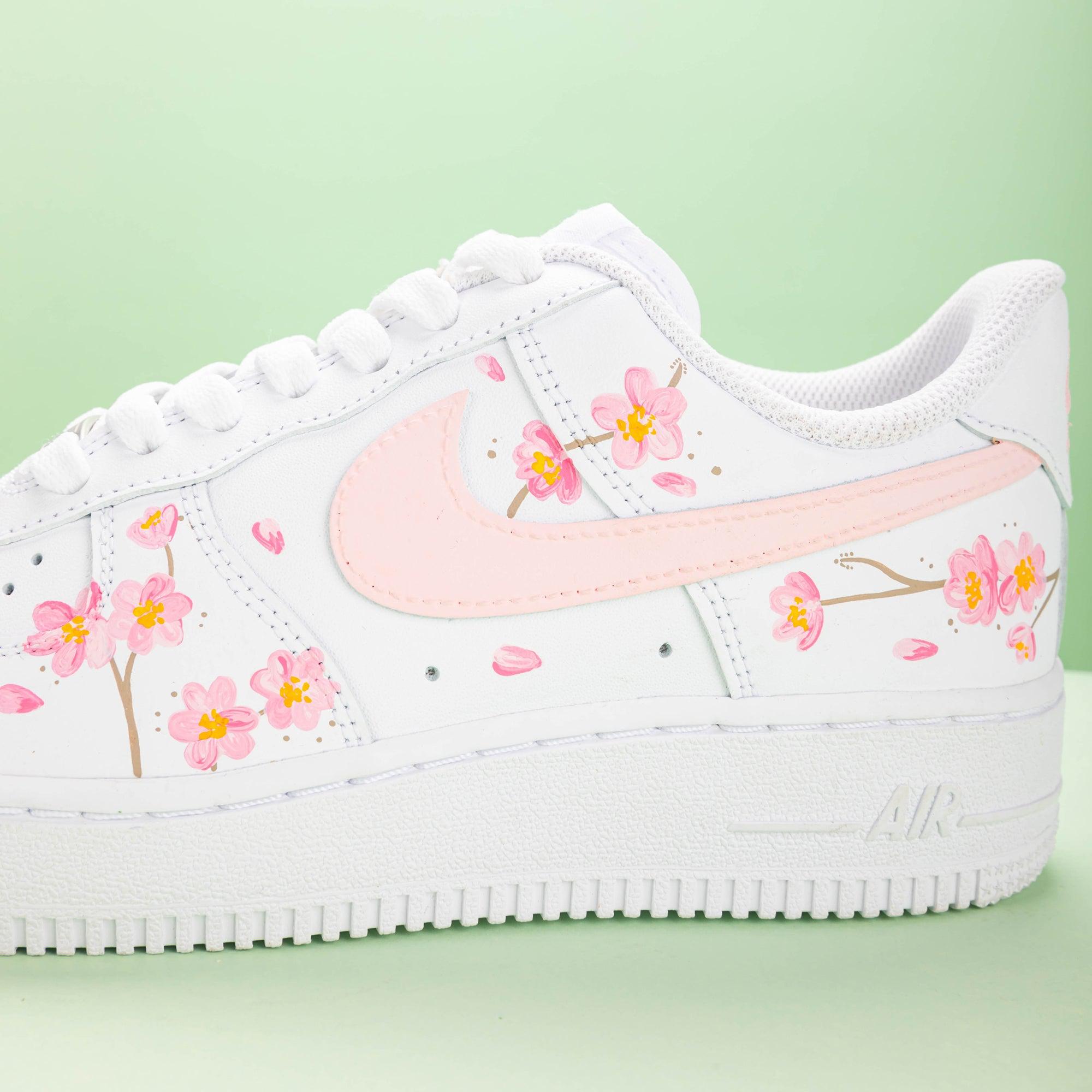 Cherry Blossoms Flower Air Force 1s Custom Shoes Sneakers-shecustomize