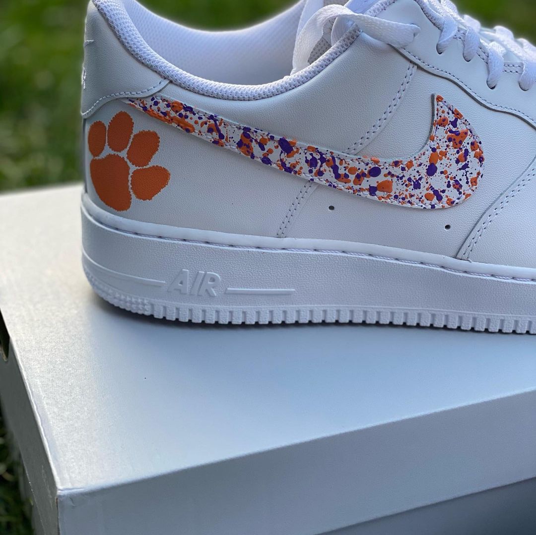 Clemson Custom Air Force 1’s-shecustomize