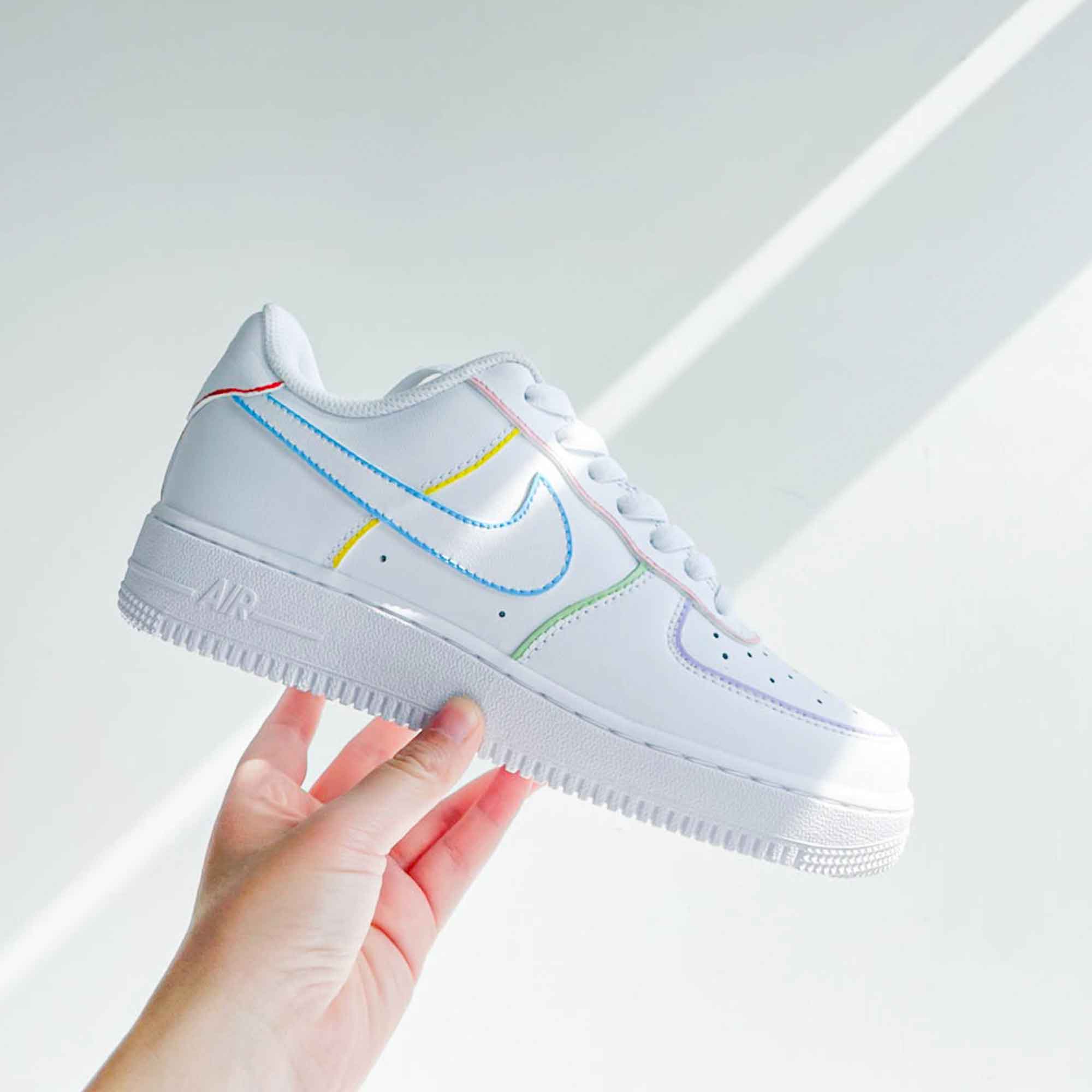 Colorful Lines Custom Air Force 1-shecustomize