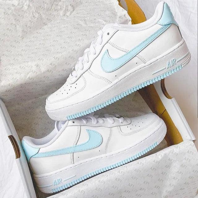 Custom Air Force 1 Baby Blue-shecustomize