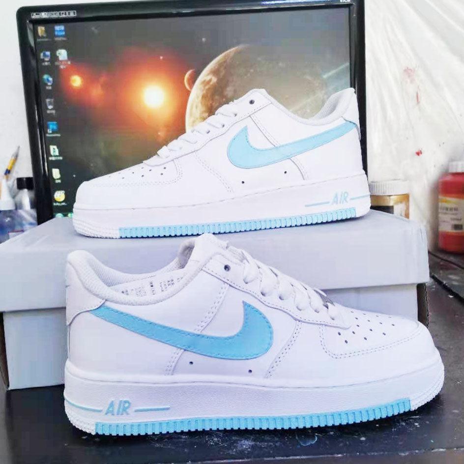 Custom Air Force 1 Baby Blue-shecustomize