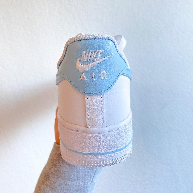 Custom Air Force 1 Baby Blue Colour Block-shecustomize