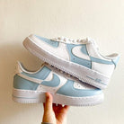 Custom Air Force 1 Baby Blue Colour Block-shecustomize