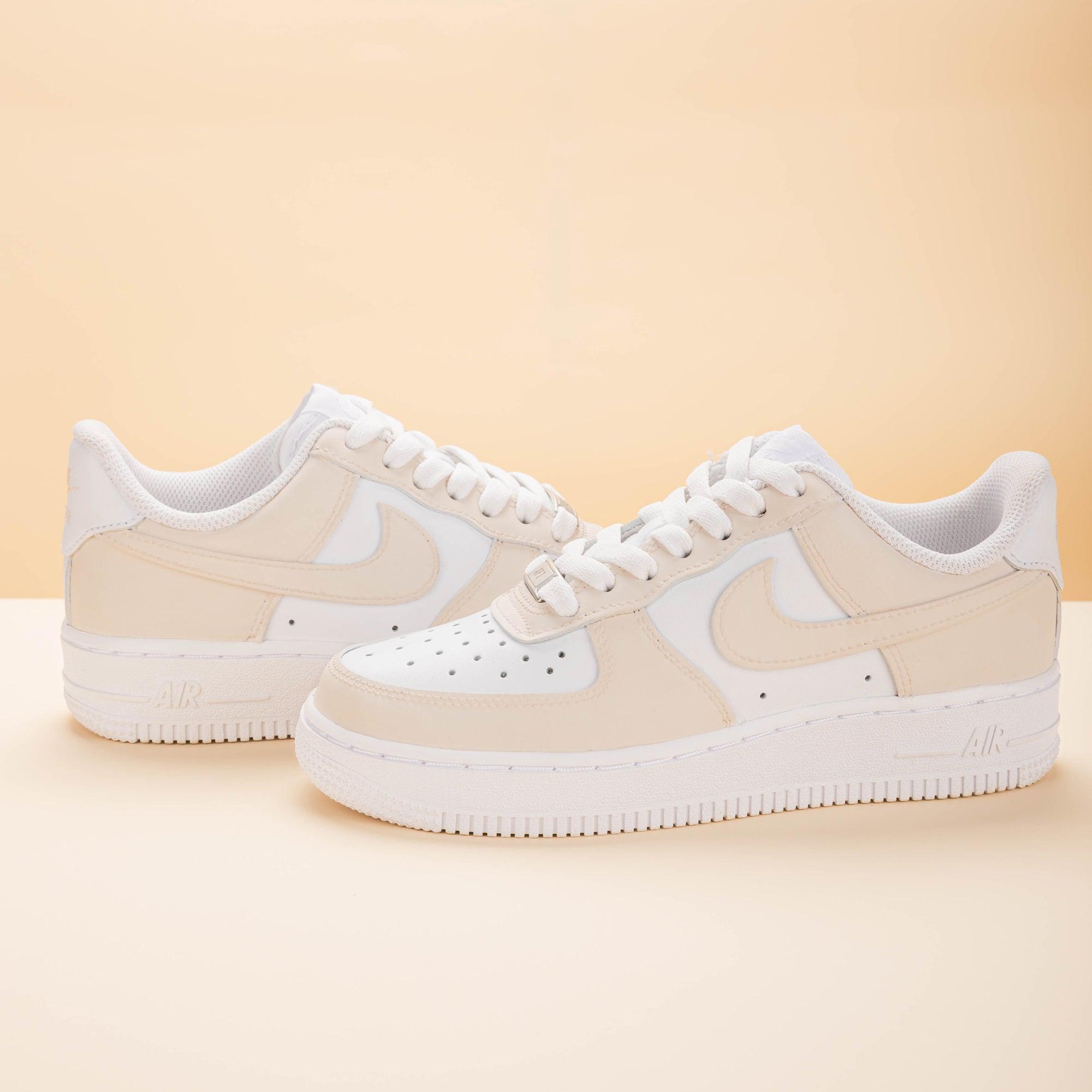 Custom Air Force 1 Beige-shecustomize