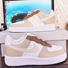 Custom Air Force 1 Beige Brown-shecustomize