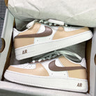 Custom Air Force 1 Beige Brown-shecustomize