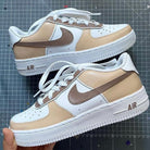 Custom Air Force 1 Beige Brown-shecustomize