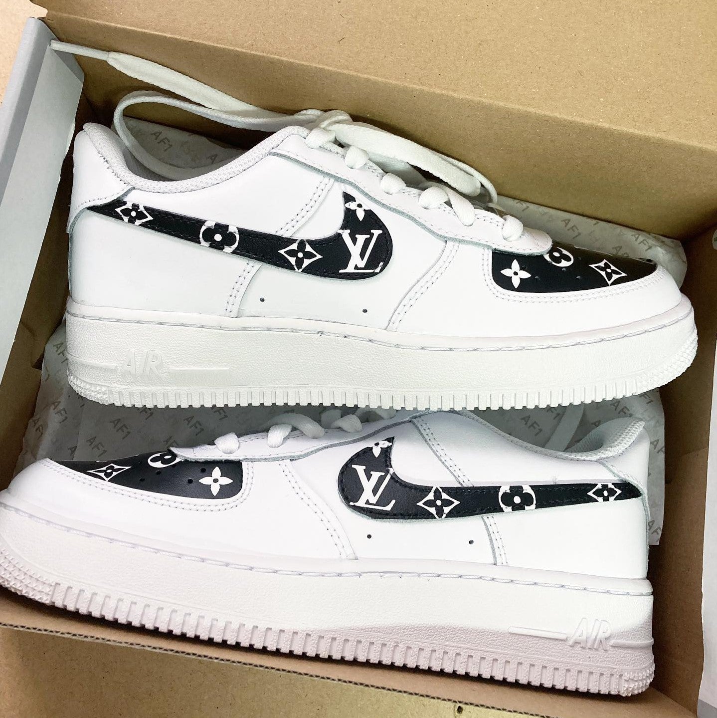 Custom Air Force 1 Black Design-shecustomize