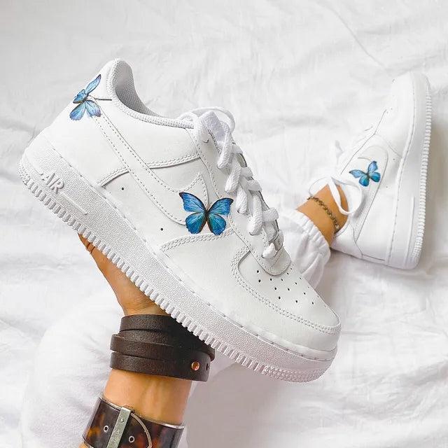 Custom Air Force 1 Butterfly Blue-shecustomize