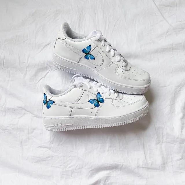 Custom Air Force 1 Butterfly Blue-shecustomize