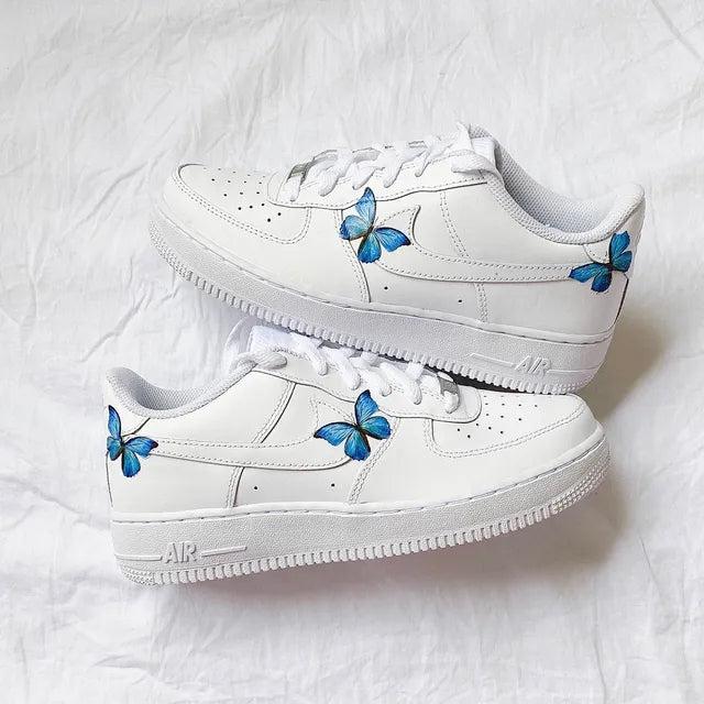 Custom Air Force 1 Butterfly Blue-shecustomize