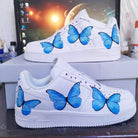 Custom Air Force 1 Butterfly Blue-shecustomize