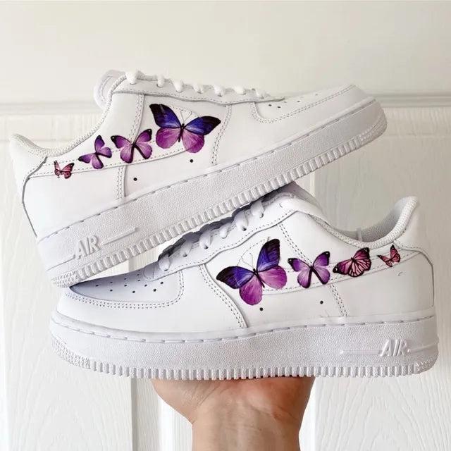 Custom Air Force 1 Butterfly Purple-shecustomize