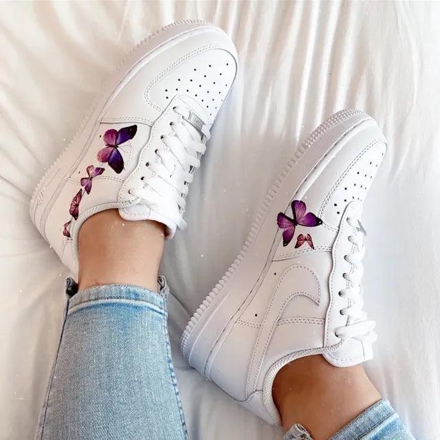 Custom Air Force 1 Butterfly Purple-shecustomize