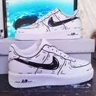 Custom Air Force 1 Cartoons Black White-shecustomize