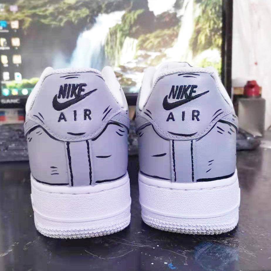 Custom Air Force 1 Cartoons Gray-shecustomize