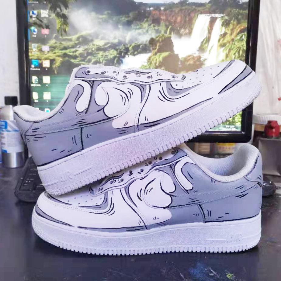 Custom Air Force 1 Cartoons Gray-shecustomize