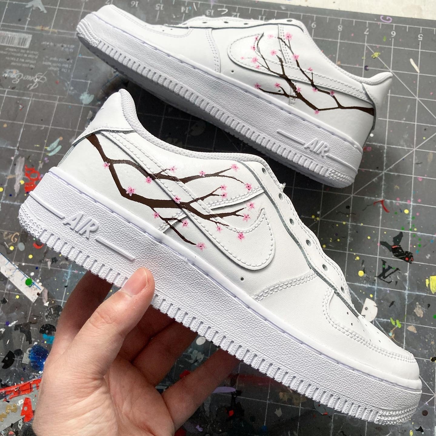 Custom Air Force 1 Cherry Blossoms ๐ธ-shecustomize