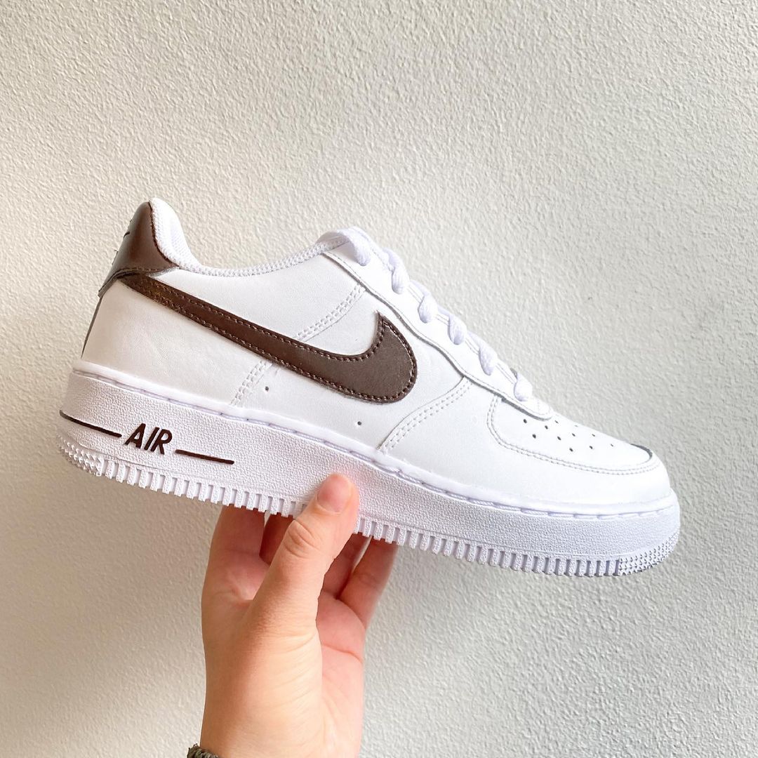 Custom Air Force 1 Chocolate Brown-shecustomize