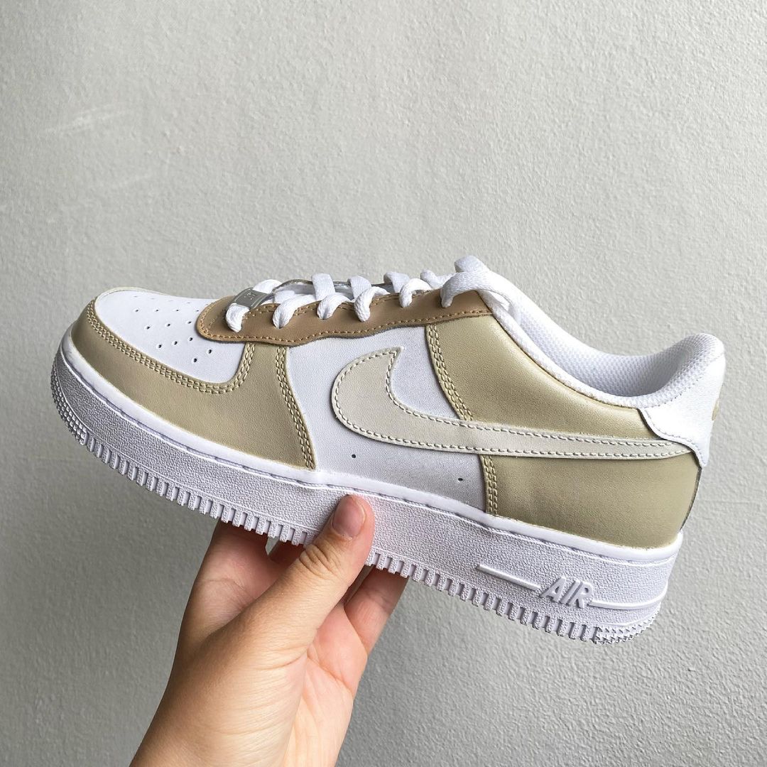 Custom Air Force 1 Cream-shecustomize
