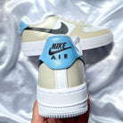 Custom Air Force 1 Cream Blue-shecustomize