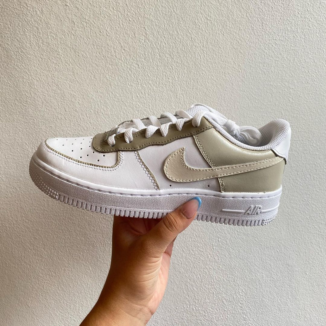 Custom Air Force 1 Cream Brown-shecustomize