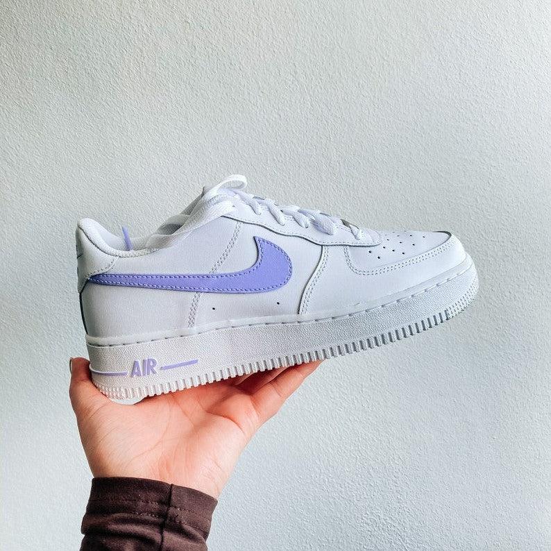 Custom Air Force 1 Lilac Swoosh-shecustomize
