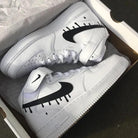Custom Air Force 1 Mid Drip Black-shecustomize